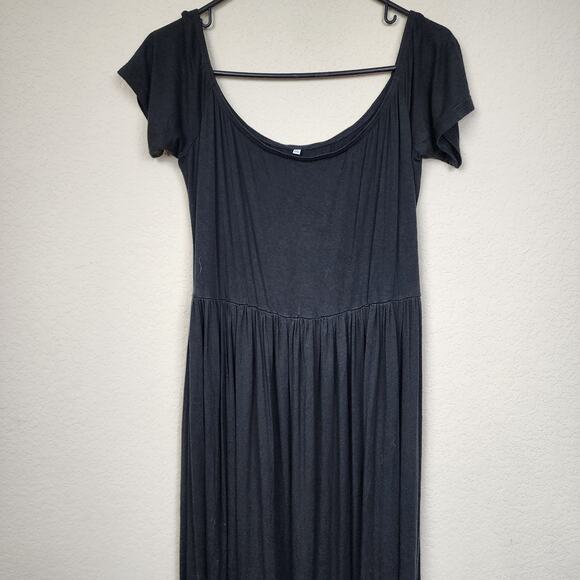 XXL Black Stretchy Casual Comfy Dress - Picture 2 of 7